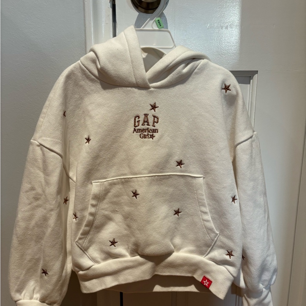 GAP Kids White Hoodie with Gold Stars